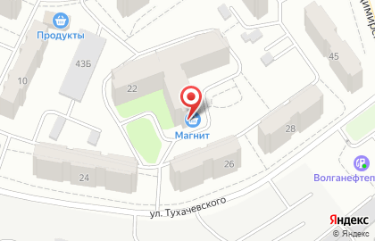 Супермаркет Магнит на улице Тухачевского, 22 на карте