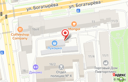 Киоск по продаже фруктов и овощей на улице Богатырева на карте