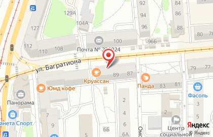Банкомат Авангард на улице Багратиона на карте