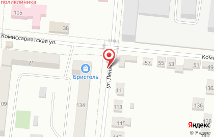 Магазин у дома Бристоль на улице Ленина на карте