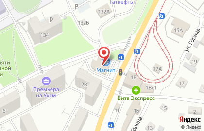 Супермаркет Магнит в Засвияжском районе на карте
