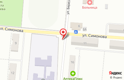 Салон связи Tele2 на улице Симонова на карте