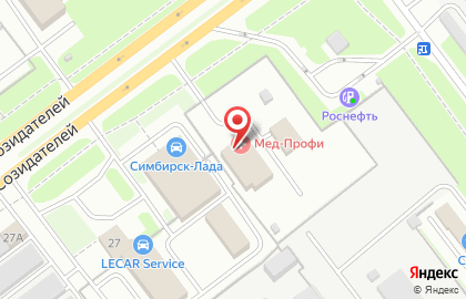 Медицинский центр Мед-Профи в Заволжском районе на карте