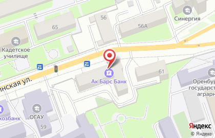 Ак Барс Банк в Оренбурге на карте