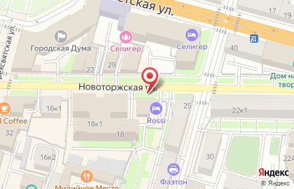 Банкомат МДМ Банк на Новоторжской улице на карте