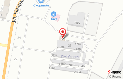 Автомагазин Гараж на улице Нахимова на карте