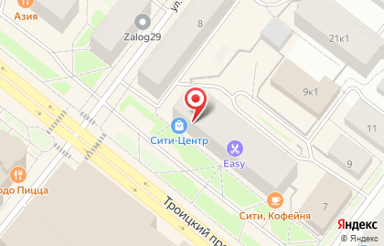 Банкомат Банк Петрокоммерц на Троицком проспекте, 16 на карте
