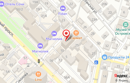 ЗАО Сочистрой на карте
