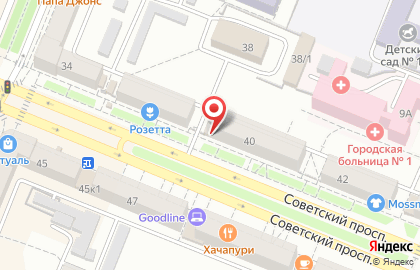 Ресторан Провинция на Советском проспекте на карте