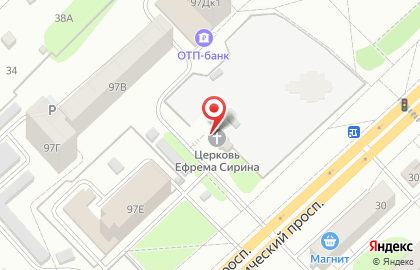 Приход в честь преподобного Ефрема Сирина на карте