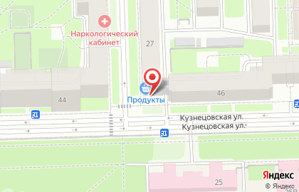 Продовольственный магазин на Кузнецовской улице на карте