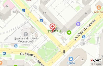 Леди Шарм на улице Юрия Гагарина на карте