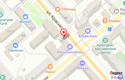 АНБ на улице Красина на карте