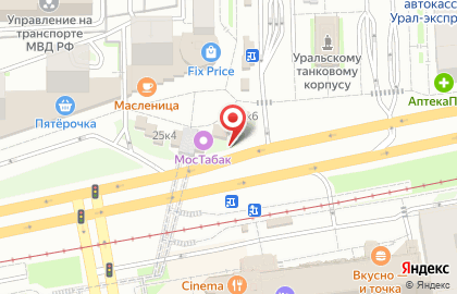 Киоск по продаже фруктов и овощей на улице Челюскинцев на карте