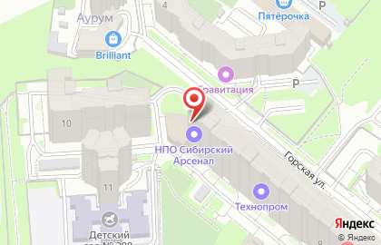 Научно-производственное объединение Сибирский Арсенал в Горском микрорайоне на карте