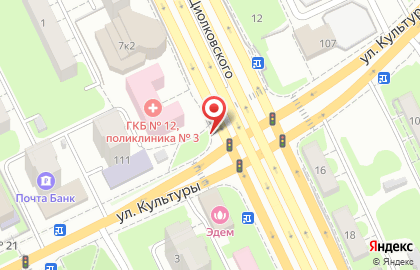 Продуктовый магазин Норд на улице Циолковского на карте
