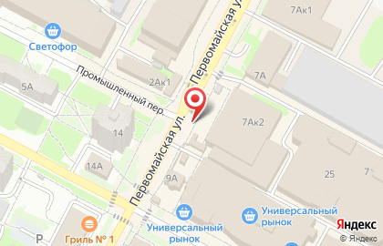 Киоск фастфудной продукции на Первомайской улице на карте