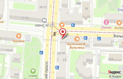 Банкомат МТС-банк на Среднеохтинском проспекте на карте
