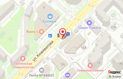 Ателье по ремонту и пошиву одежды в Пензе на карте