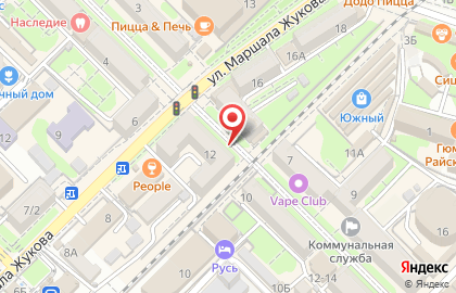Соблазн на улице Маршала Жукова на карте