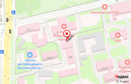Станция скорой медицинской помощи министерство здравоохранения Ульяновской области на улице 3 Интернационала на карте