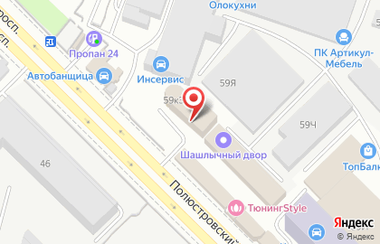 Автоцентр Полюстрово на карте