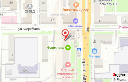Аптека Эвалар в Челябинске на карте