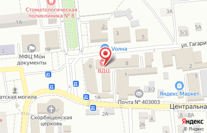 ВДЦ на улице Павших Борцов на карте