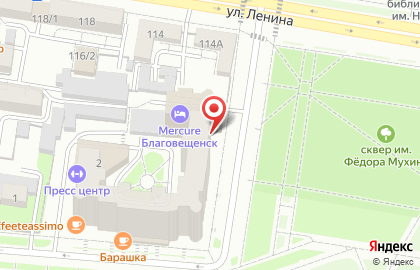 Отель Mercure на Пионерской улице на карте