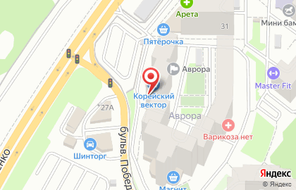 Салон красоты Подиум на улице Антонова-Овсеенко на карте