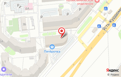 Супермаркет Магнит на Усть-Курдюмской улице на карте
