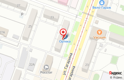  Ортопедический салон ОРТЕКА на Гагарина на карте