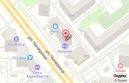 Сервисный центр АС+ на улице Чичерина на карте