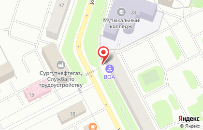 Всероссийское общество автомобилистов Сургутская автомобильная школа на карте