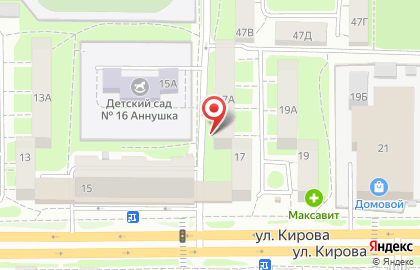 Танюшка на улице Кирова на карте
