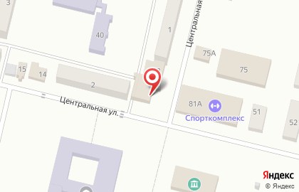 Продовольственный магазин Атемарский на Центральной улице на карте