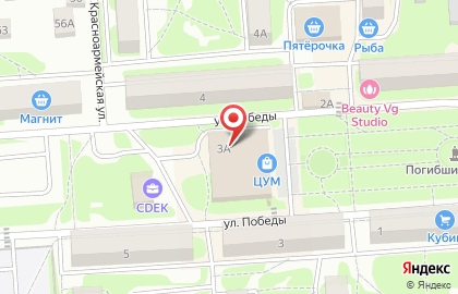 Супермаркет цифровой и бытовой техники DNS на улице Победы на карте