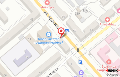 Магазин медицинской техники и ортопедических товаров Медтехника на улице Красина на карте