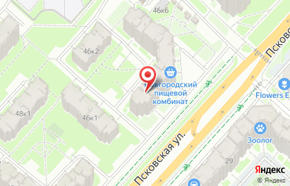 Магазин Молочный дворик в Великом Новгороде на карте