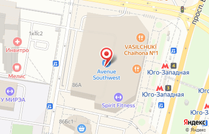 Сеть азиатских кафе ВокМания на проспекте Вернадского на карте