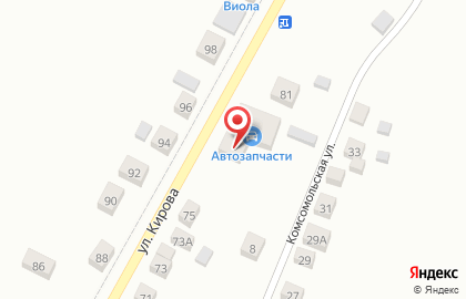 Шиномонтажная мастерская на улице Кирова на карте