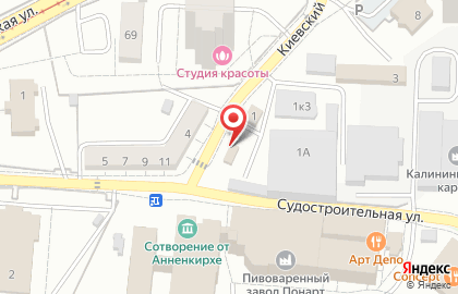 Магазин разливного пива Ponarth в Киевском переулке на карте
