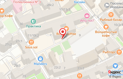 SML deli coffee shop в Трёхпрудном переулке на карте