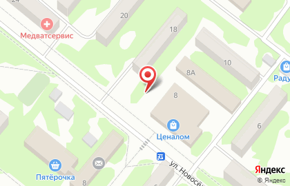 Киоск по продаже хлебобулочных изделий, г. Сосновоборск на карте
