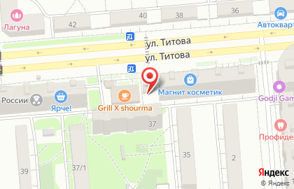 Киоск по продаже фруктов и овощей в Новосибирске на карте