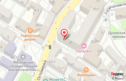 Газпромбанк Мобайл на улице Остоженка на карте
