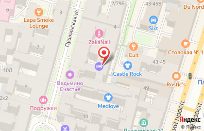 Авангард на Пушкинской улице на карте