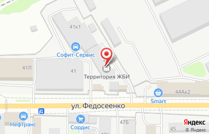 Автосервис Софит-Авто на улице Федосеенко на карте
