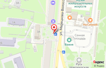 Киоск по продаже печатной продукции в Великом Новгороде на карте