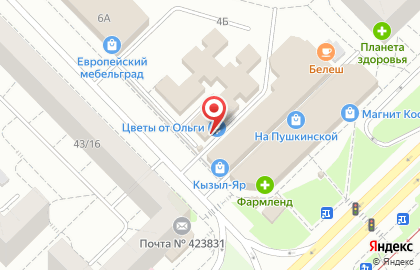 Ателье в Казани на карте